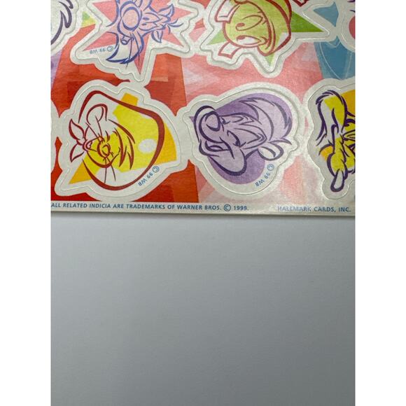 Looney Tunes Heartline Hallmark Warner Brothers Character Sticker Sheet-Set of 4 - Picture 2 of 4